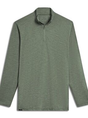 NWT Anetik Men’s Low Pro Tech L/S Quarter Zip Heather Green Sz XL